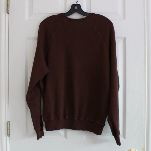 THE GREAT. The College Sweatshirt in Driftwood Chocolate Brown - Picture 8 of 11